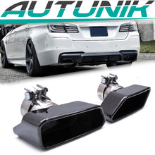 Black Exhaust Muffler Tips Tail Pipes for BMW 5 Series F10 F11 550i 550d M Sport 6 Series F12 F13 640d 650i et88