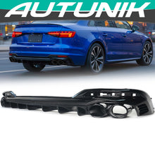 Gloss Black Rear Diffuser w/ Exhaust Tips For 2020–2024 Audi A4 B9.5 Non S-Line