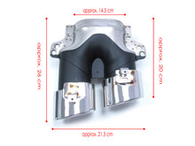 C43 Black Rear diffuser+Chrome Exhaust Tips For Mercedes Benz C-class C205 A205 Coupe AMG Line 15-20