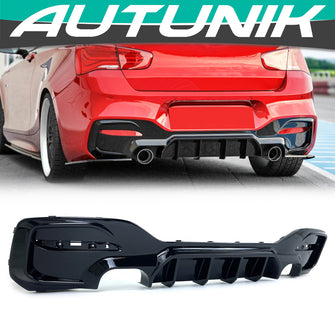 Gloss Black Rear Diffuser for BMW 1 Series F20 Sport Bumper 15-19