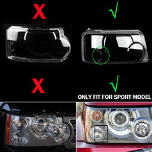 2x Headlight HeadLamp Lens Cover Shell For Land Range Rover Sport L320 2005-2009