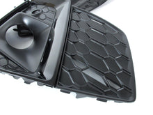 Black Front Bumper Fog Light Grilles Cover For Audi A5 S5 F5 S Line 2020+