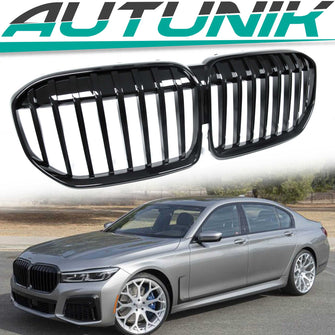 Gloss Black Front Kidney Grille Grill For BMW 7 Series  G11 G12 Sedan LCI 19-23