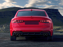 Black Diffuser Chrome Exhaust Tips For Audi A5 B9 S-line 2020-2023