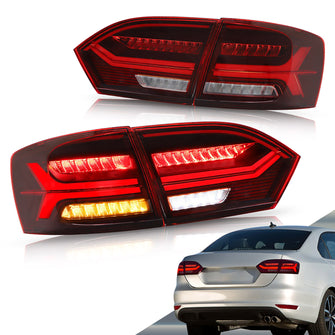 LED Sequential Red Rear Lights for VW Jetta 2011-2014 Tail Brake Lamps