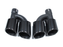 Gloss Black Rear Diffuser with Exhaust Tips For AUDI A4 B9 S Line Facelift 20-24 with 1 pipe each side