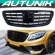 Glossy Black Front Grille Grill for Mercedes Benz S W222 Sedan 13-20 w/ ACC fg184