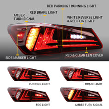 LED Tail Lights for Lexus IS250 IS350 ISF 2006-2015 Red Lens Rear Lamp