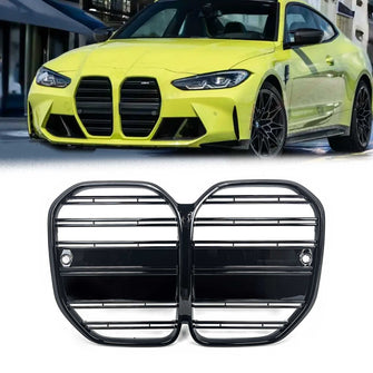 Double Line Front Bumper Center Grille For BMW 4 Series G22 G23 2 Door 2020-2024