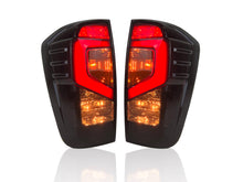 Smoked 3D Stripe LED Tail Lights Rear Lamp for Nissan Navara NP300 D23 2015-2024