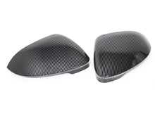 Carbon Look Side Mirror Cover Caps Replacement for VW Golf MK8 2022+ No Assist