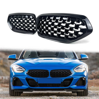 Gloss Black Diamond Front Grill Grille for BMW G29 Z4 2019-2023