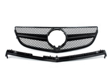 Black Front Mesh Grill Grille for Mercedes C207 A207 Coupe 14-17