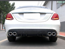 Rear Diffuser Chrome Exhaust Muffler Tips for Mercedes C Class W205 Sedan S205 Wagon AMG Bumper