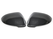 Carbon Look Side Mirror Cover Caps Replacement for VW Golf MK8 2022+ No Assist