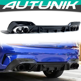 Rear Diffuser Exhaust Tips for BMW G20 Sedan Sport Bumper 19-22