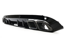 Gloss Black Rear Diffuser Exhaust Tips Mercedes C-Class W205 S205 2015-2021 standard bumper