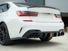 Gloss Black Rear Diffuser with LED Light Exhaust Tips For BMW 3 Series G20 G21 M Sport 19-21