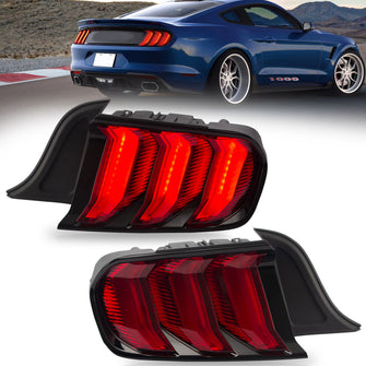 Red LED Tail Lights For 2015-2020 Ford Mustang FM FN GT S550 W/5 Modes