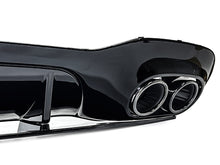 Rear Bumper Diffuser + Dual Exhaust Tips for Mercedes V177 A-Class Saloon AMG Line