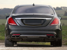 Rear Diffuser Chrome Exhaust Tips for Mercedes S Class W222 AMG Bumper 13-17