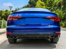 Glossy Black Rear Diffuser W/ Black Exhaust tips For Audi A4 B9 Sedan Standard Bumper17-19