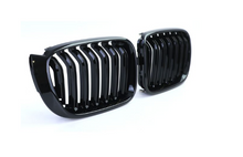 Gloss Black Dual Slats Front Bumper Kidney Grille Grill for BMW X3 F25 LCI X4 F26 from 2014