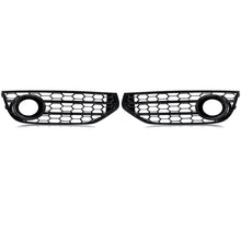 Black Front Bumper Honeycomb Fog Light Grille Cover For Audi A4 Allroad 10-15