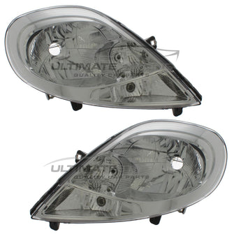 Headlights for Vauxhall Vivaro Van 2006-2015 Chrome Headlamps