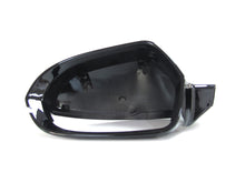 Glossy Black Side Mirror Cover Caps For Audi A6 C7 A6 S6 RS6 12-18 w/o Lane Assist