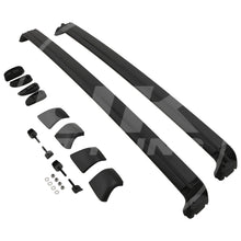 Cross Bars Black Roof Rails Pair Kit Full Width For Tesla Model Y 2020+