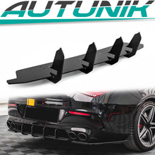 Black Rear Bumper Diffuser Shark Fin Lip For Mercedes CLA C118 CLA35 AMG