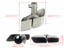 Silver Square Exhaust Tips Replacement for Audi Q7 3.0L 2016-2019