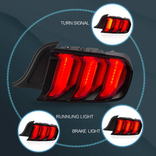 Red LED Tail Lights For 2015-2020 Ford Mustang FM FN GT S550 W/5 Modes