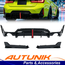 Gloss Black Rear Diffuser with LED Light For BMW 3 Series G20 G21 M Sport 2022+ LCI