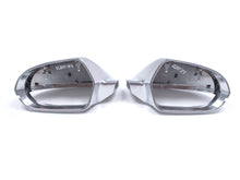 Matte Chrome Side Wing Mirror Cover for Audi A6 S6 C7 RS6 W/O Lane Assist 12-18