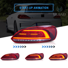 For 2009-2014 Volkswagen Scirocco MK3 Red Rear Lights W/Startup Sequential Pair