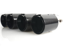 Glossy Carbon Fiber Exhaust Tips Black for BMW G42 G20 G22 G26 G30 60-63mm pipes