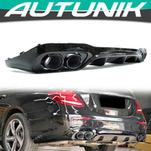 Bumper Diffuser w/ Black Exhaust Muffler Tips for Mercedes Benz E W213 Sedan AMG Sport Bumper 2016-2019 di25