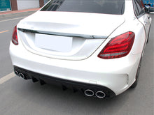 Rear Diffuser Chrome Exhaust Muffler Tips for Mercedes C Class W205 Sedan S205 Wagon AMG Bumper