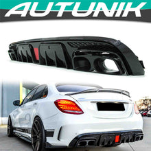 Rear Diffuser Black Muffler Tips for Mercedes Benz W205 Sedan S205 C300 C450 C43 AMG Sport Bumper di8