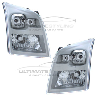 Headlights for Ford Transit Mk7 Van 2006-2014 Chrome Headlamps