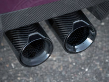 4PCS Carbon Fiber Exhaust Tips Gloss Black Perforated Inner Set for BMW M2 M3 M4 M5