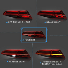 LED Sequential Tail Lights For VW Golf 7 MK7.5 MK7 2014-2020