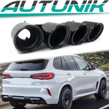 Glossy Black Exhaust Tips for BMW X5 G05 X6 G06 X7 G07 With 1 Pipe left & right