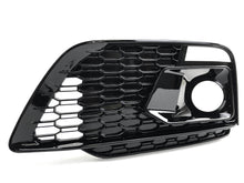 Black Front Bumper Fog Light Grilles Cover w/ ACC For Audi Q5 SQ5 FY S Line 2017+