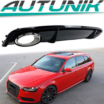 Rear Diffuser Exhaust Tips Replacement for Audi A4 B8.5 Standard Bumper 13-16