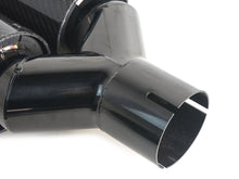 Gloss Carbon Fiber Dual Exhaust Tips Black for BMW 5 Series F10 F11 55-59mm Pipes