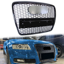 Honeycomb Front Grille Grill Glossy Black For Audi A6 C6 4F Allroad 2004-2011