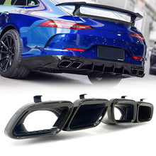 Gloss Black Quad Exhaust Tips for Mercedes-AMG GT GT-S GT-C 2020+ Facelift C190 X290